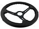 VSW S6 Sport 14-Inch Steering Wheel; Black Perforated Leather with Black Center (Universal; Some Adaptation May Be Required)