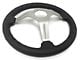 VSW S6 Sport 14-Inch Steering Wheel; Black Perforated Leather with Brushed Center (Universal; Some Adaptation May Be Required)