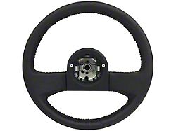 VSW OE Series 14-Inch Steering Wheel; Black Leather (84-89 Corvette C4 w/ Telescopic Steering)