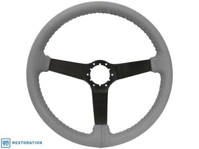 VSW S6 Step Series 14-Inch Steering Wheel; Gray Leather (80-82 Corvette C3)