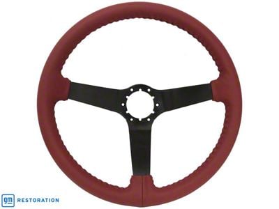 VSW S6 Step Series 14-Inch Steering Wheel; Red Leather (80-82 Corvette C3)