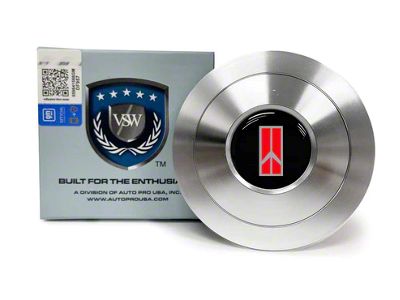 VSW S9 Premium Steering Wheel Horn Button with Rocket II Emblem; Silver