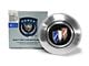 VSW Retro Series Steering Wheel Horn Button with Tri-Shield Emblem; Silver