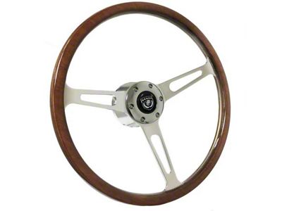 VSW S6 Classic Deluxe Wood Series 15-Inch Steering Wheel; Walnut (69-89 Firebird)