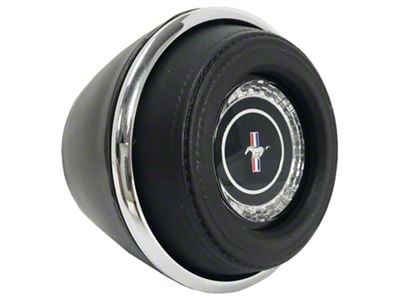 VSW OE Series Steering Wheel Horn Pad; Black (1967 Mustang)