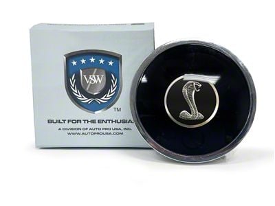 VSW S6 Deluxe Steering Wheel Horn Button with Tiffany Snake Emblem; Black