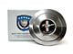 VSW S9 Premium Steering Wheel Horn Button with Tri-Bar Pony Emblem; Silver