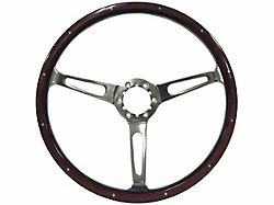 VSW S6 Classic Deluxe Wood Series 15-Inch Steering Wheel; Espresso (Universal; Some Adaptation May Be Required)