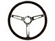 VSW S6 Classic Deluxe Wood Series 15-Inch Steering Wheel; Espresso (Universal; Some Adaptation May Be Required)