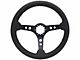 VSW S6 Sport Leather Series 14-Inch Steering Wheel; Black (Universal; Some Adaptation May Be Required)