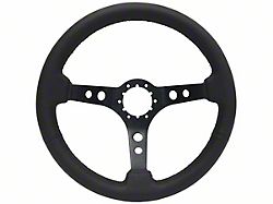 VSW S6 Sport Leather Series 14-Inch Steering Wheel; Black (Universal; Some Adaptation May Be Required)