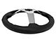 VSW S6 Sport Leather Series 14-Inch Steering Wheel; Chrome (Universal; Some Adaptation May Be Required)