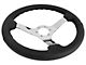 VSW S6 Sport Leather Series 14-Inch Steering Wheel; Chrome (Universal; Some Adaptation May Be Required)