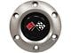 VSW S6 Standard Steering Wheel Horn Button with Cross Flags Emblem; Brushed