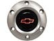 VSW S6 Standard Steering Wheel Horn Button with Red Bowtie Emblem; Brushed