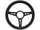 VSW S9 Premium Leather Series 3-Spoke 14-Inch Steering Wheel; Black (Universal; Some Adaptation May Be Required)