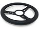 VSW S9 Premium Leather Series 3-Spoke 14-Inch Steering Wheel; Black (Universal; Some Adaptation May Be Required)