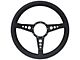 VSW S9 Premium Leather Series 3-Spoke 14-Inch Steering Wheel; Black (Universal; Some Adaptation May Be Required)