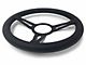 VSW S9 Premium Leather Series 3-Spoke Slot 14-Inch Steering Wheel; Black (Universal; Some Adaptation May Be Required)