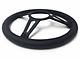 VSW S9 Premium Leather Series 3-Spoke Slot 14-Inch Steering Wheel; Black (Universal; Some Adaptation May Be Required)