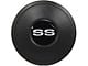 VSW S9 Standard Steering Wheel Horn Button with Silver SS Emblem; Black