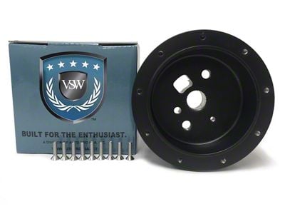 VSW S9 Steering Wheel Hub Adapter; Black (69-92 Camaro)