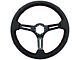 VSW S6 Sport 14-Inch Steering Wheel; Black Perforated Leather with Red Stitching and Black Center (Universal; Some Adaptation May Be Required)