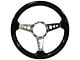 VSW S9 Deluxe Wood 14-Inch 3-Spoke Steering Wheel; Black Ash (Universal; Some Adaptation May Be Required)