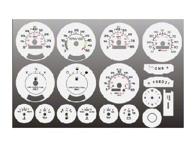 White Face Gauge Overlay,Chevrolet GMC Suburban,1980..1991