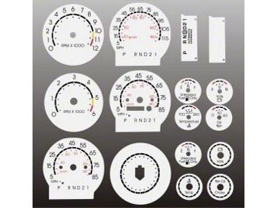 White Face Gauges Instrument Cluster Overlay,Chevrolet Monte Carlo/El Camino,1986..1988