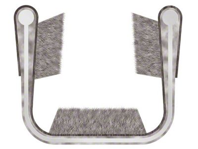 Window Channel - 96 Inch Piece- Felt Lining- Ford