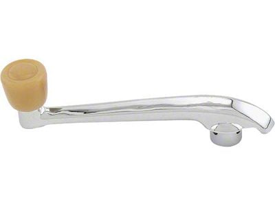 Window Crank - Chrome With Light Yellow Knob - Ford Standard