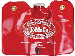 Windshield Washer Bag - Twist-Off Cap - Red With FoMoCo Logo In White - Thunderbird 1962-1963