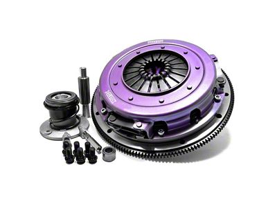 X-Clutch 10.50-Inch Twin Solid Organic Disc Clutch Kit with Flywheel and Hydraulic Release Bearing; 26-Spline (98-02 5.7L Firebird)