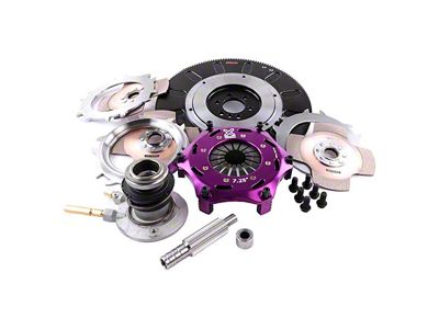 X-Clutch 7.25-Inch Triple Solid Ceramic Disc Clutch Kit with Lighten Chromoly Flywheel and Hydraulic Release Bearing; 26-Spline (98-02 5.7L Firebird)