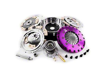 X-Clutch 9-Inch Triple Solid Ceramic Disc Clutch Kit with Chromoly Flywheel and Hydraulic Release Bearing; 26-Spline (98-02 5.7L Firebird)